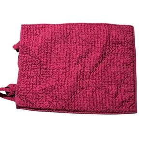 Pottery barn red pillow case standard knit linen/cotton top tie